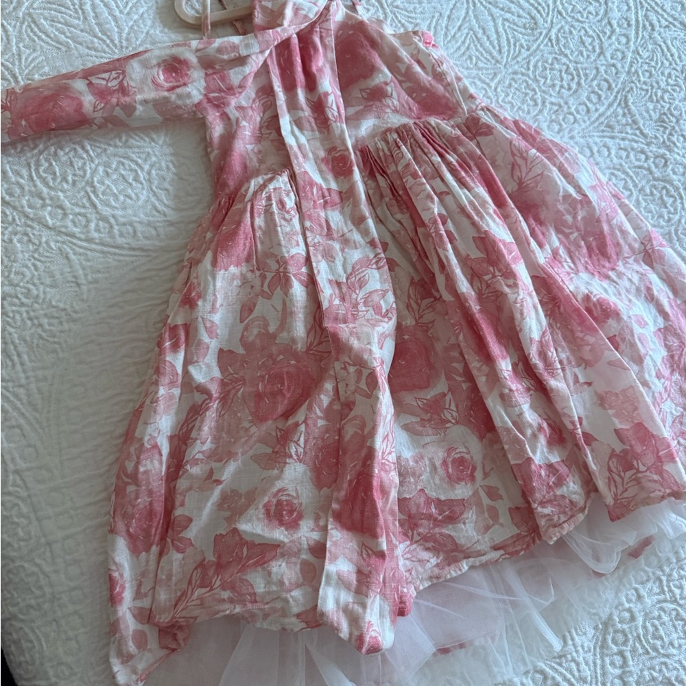 Floral Pink and White Dress - Picture 2 of 6